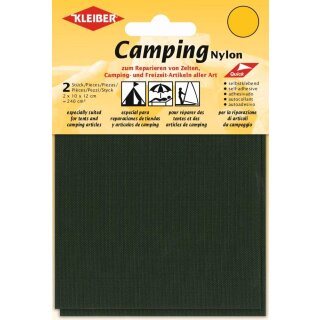KLEIBER Camping-Flicken Nylon selbstklebend khaki 2 Stück