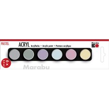 Marabu Acrylfarben-Set "PASTELL" 6 x 3,5 ml