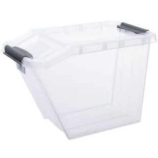 plast team Aufbewahrungsbox PROBOX SLANTED 58 Liter transparent