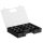 plast team Sortimentskasten LUXOR HOBBY BOX schwarz mit 12 Einsätzen