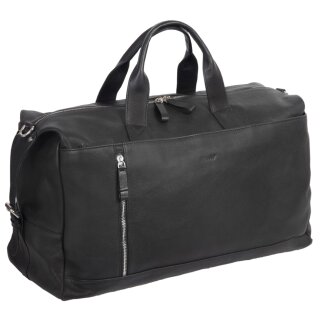 Alassio Reisetasche "Weekender TORO" aus Leder schwarz