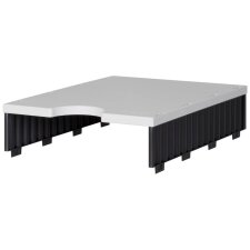 styro Aufbaueinheit styrodoc uno 2 Fächer schwarz/grau