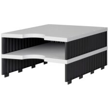 styro Aufbaueinheit styrodoc uno 2 Fächer schwarz/grau