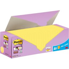 Post-it Haftnotizen Super Sticky Notes 76 x 76 mm gelb 24...
