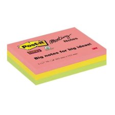 Post-it Super Sticky Meeting Notes 203 x 153 mm sortiert...