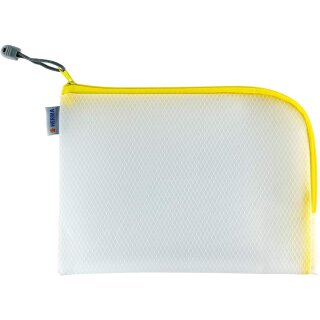 HERMA Reißverschlusstasche "Mesh Bags" DIN A5 gelb
