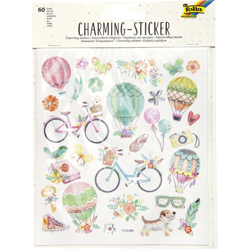 folia 18211 - Adesivi Charming Allyear VI, 56 adesivi, in diversi