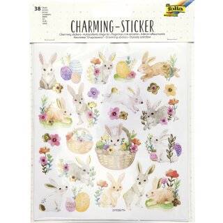 folia Charming Sticker "Easter" 38 Sticker aus Papier in Frühlingsmotiven