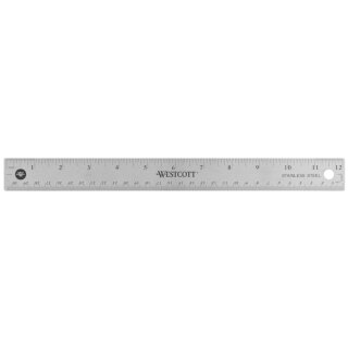 WESTCOTT Metall-Lineal mit Kork-Rückseite Länge: 300 mm