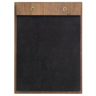 Securit Speisekarten-Halter "Walnut Leather" A4 aus Walnussholz