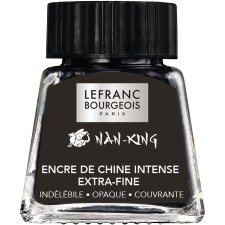 LEFRANC & BOURGEOIS Tinte Nan-King schwarz im Glas 14 ml