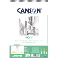 CANSON Zeichenpapierblock 1557 DIN A4 120 g/qm 50 Blatt...