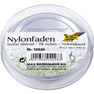 folia Nylonfaden auf Spule 0,3 mm x 100 m transparent