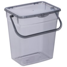 plast team Waschmittelbox 6 Liter grau-transparent