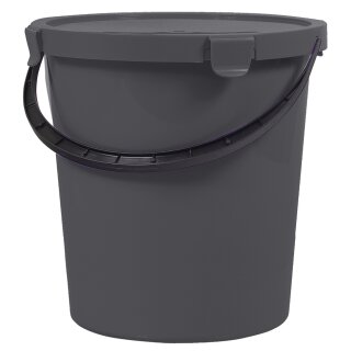 plast team Pflückeimer mit Deckel 5 Liter dunkelgrau