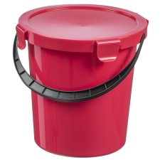 plast team Pflückeimer mit Deckel 5 Liter rot