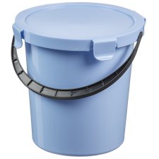 plast team Pflückeimer mit Deckel 5 Liter hellblau