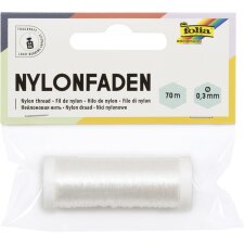 folia Nylonfaden auf Spule 0,3 mm x 70 m transparent