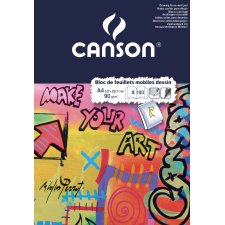 CANSON Zeichenpapier-Block 210 x 297 mm weiß 90 g/qm