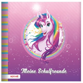ROTH Freundebuch "Einhornportrait" 165 x 165 mm 64 Seiten