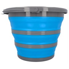 cartrend Wassereimer faltbar rund 10 Liter grau/blau