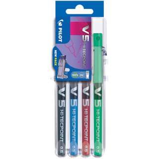 PILOT Tintenroller Hi-Tecpoint V5 Set2Go 4er Etui