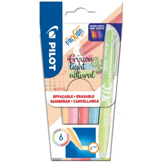 PILOT Textmarker FRIXION light Natural 6er Etui