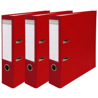 EXACOMPTA PP-Ordner Premium A4 80 mm rot 3er Pack