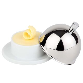 APS Butterservierer aus Edelstahl/Porzellan