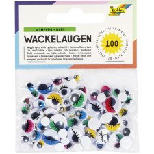 folia Wackelaugen mit Wimpern nicht selbstklebend 100...