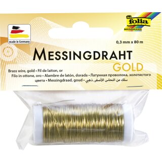 folia Golddraht 0,3 mm x 80 m gold aus Messing