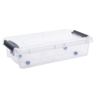 plast team Aufbewahrungsbox PROBOX Bettroller 31 Liter transparent