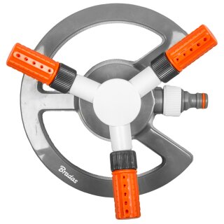 Bradas 3-Arm-Rasensprenger WHITE LINE grau/weiß/orange
