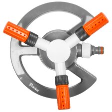 Bradas 3-Arm-Rasensprenger WHITE LINE grau/weiß/orange