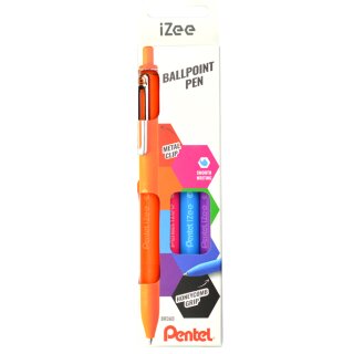 Pentel Druck-Kugelschreiber iZee 4er Etui Trendfarben