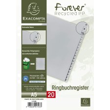 EXACOMPTA Kunststoff-Register A-Z 2/3 DIN A4 20-teilig grau
