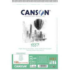 CANSON Zeichenpapierblock 1557 DIN A4 180 g/qm 30 Blatt...