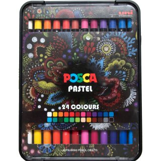 POSCA Wachsmalstift PASTEL KPA100 24er Metalletui