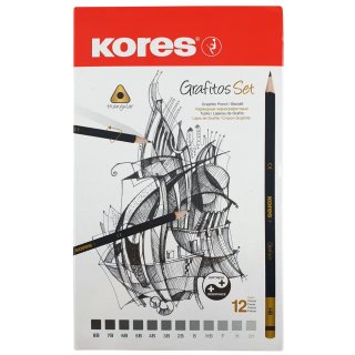 Kores Bleistift "Grafitos Art" 12er Metalletui