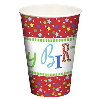 PAPSTAR Papp-Trinkbecher "Happy Birthday" 0,2 l