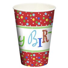 PAPSTAR Papp-Trinkbecher "Happy Birthday" 0,2 l