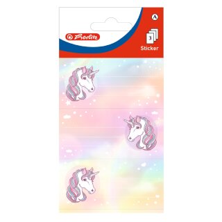 herlitz Buchetiketten Einhorn 76 x 35 mm 3 Blatt à 3 Etiketten