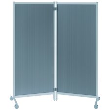 PAPERFLOW Mobiles Trennwandsystem 2er Set Farbe: alu-grau