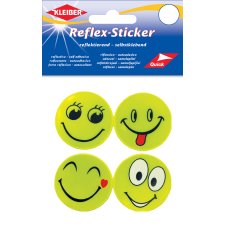 KLEIBER Reflex-Sticker "Happy Face" gelb
