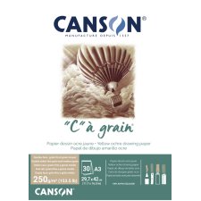 CANSON Zeichenpapierblock "C" à grain Couleur ocker meliert