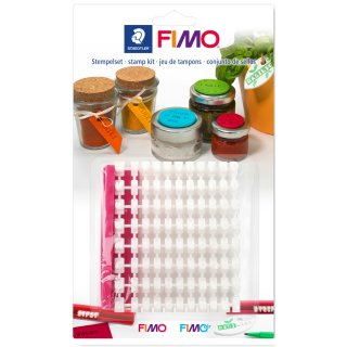 FIMO Stempelset aus Kunststoff 88 Zeichen weiß