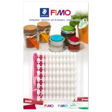 FIMO Stempelset aus Kunststoff 88 Zeichen weiß