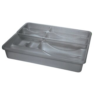 plast team Besteckkasten "Doppelt" silber