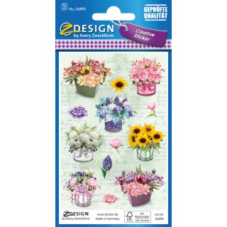 AVERY Zweckform ZDesign Sticker CREATIVE "Blumensträuße" 2 Blatt à 13 Etiketten