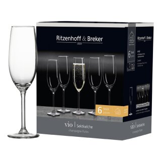 Ritzenhoff & Breker Sektglas "VIO" 0,21 l 6 Stück
